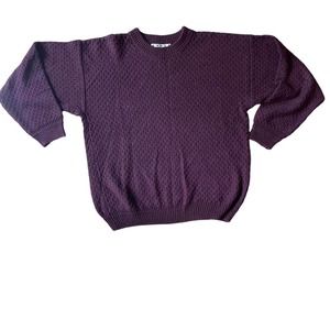 Purple Chunky Sweater Medium Basix Jenn Wright & Mason